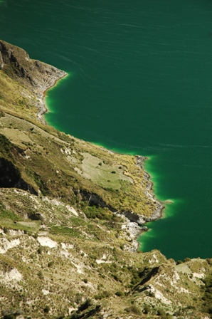 Laguna Quilotoa, met groene rand!