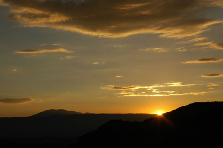 Zonsondergang, Valle de la Luna