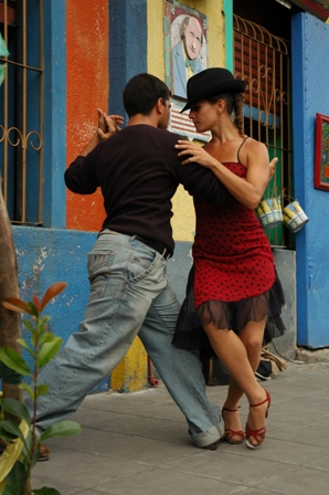 Tango in de straat, La Boca, Buenos Aires